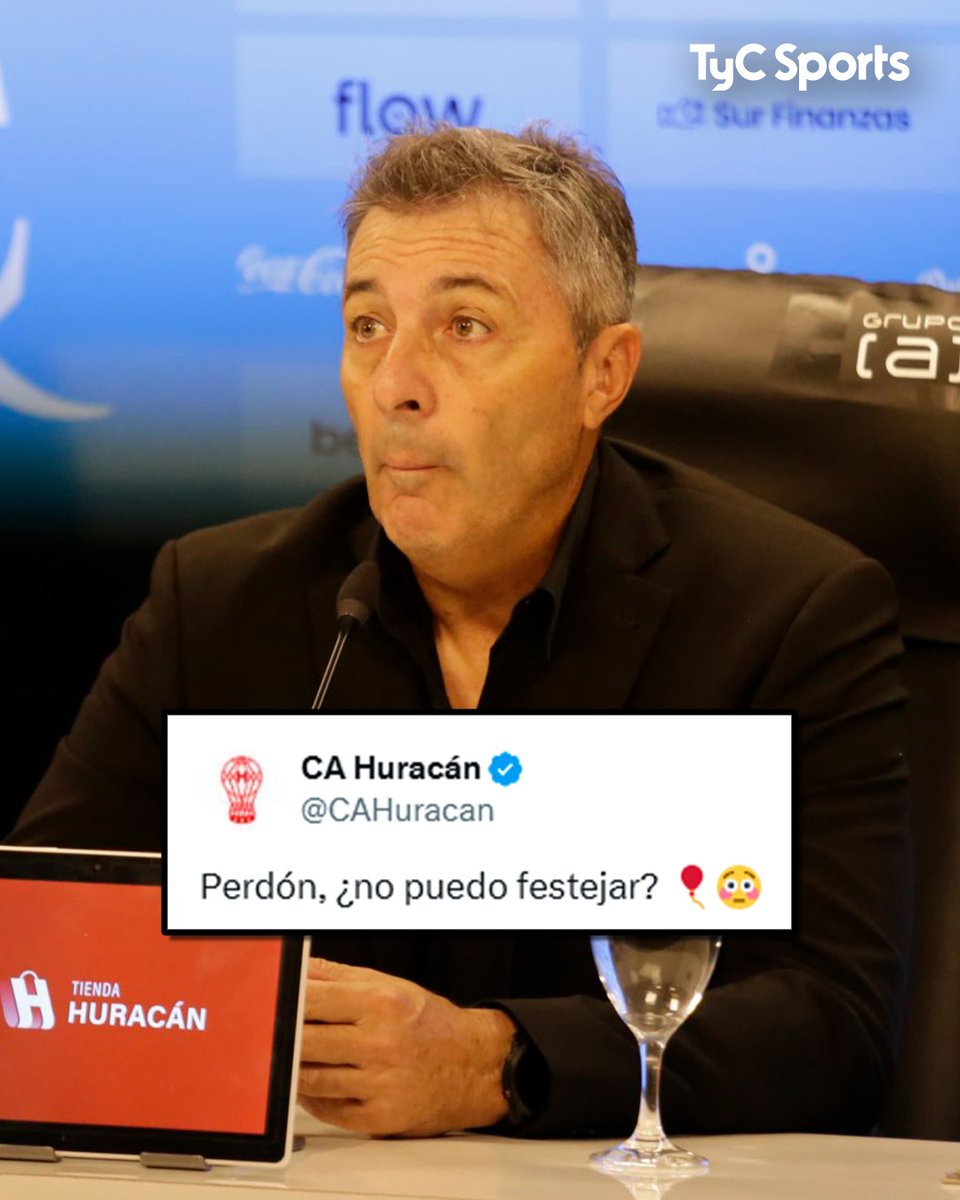 TyCSports's tweet photo. 👀🎈 LA CARGADA DEL GLOBO A LA ACADEMIA

Tras el triunfo de Huracán ante Racing, hubo un pequeño cortocircuito entre Frank Kudekla y Gonzalo Costas, ayudante del entrenador de Racing. De acuerdo a las imágenes que circularon, el DT del conjunto de Parque Patricios festejó la victoria de cara al banco celeste y blanco. "Hay que saber ganar", le dijo el hijo de Gustavo al ex-Lanús, mientras que Kudelka le contestó: "¿No se puede festejar?".