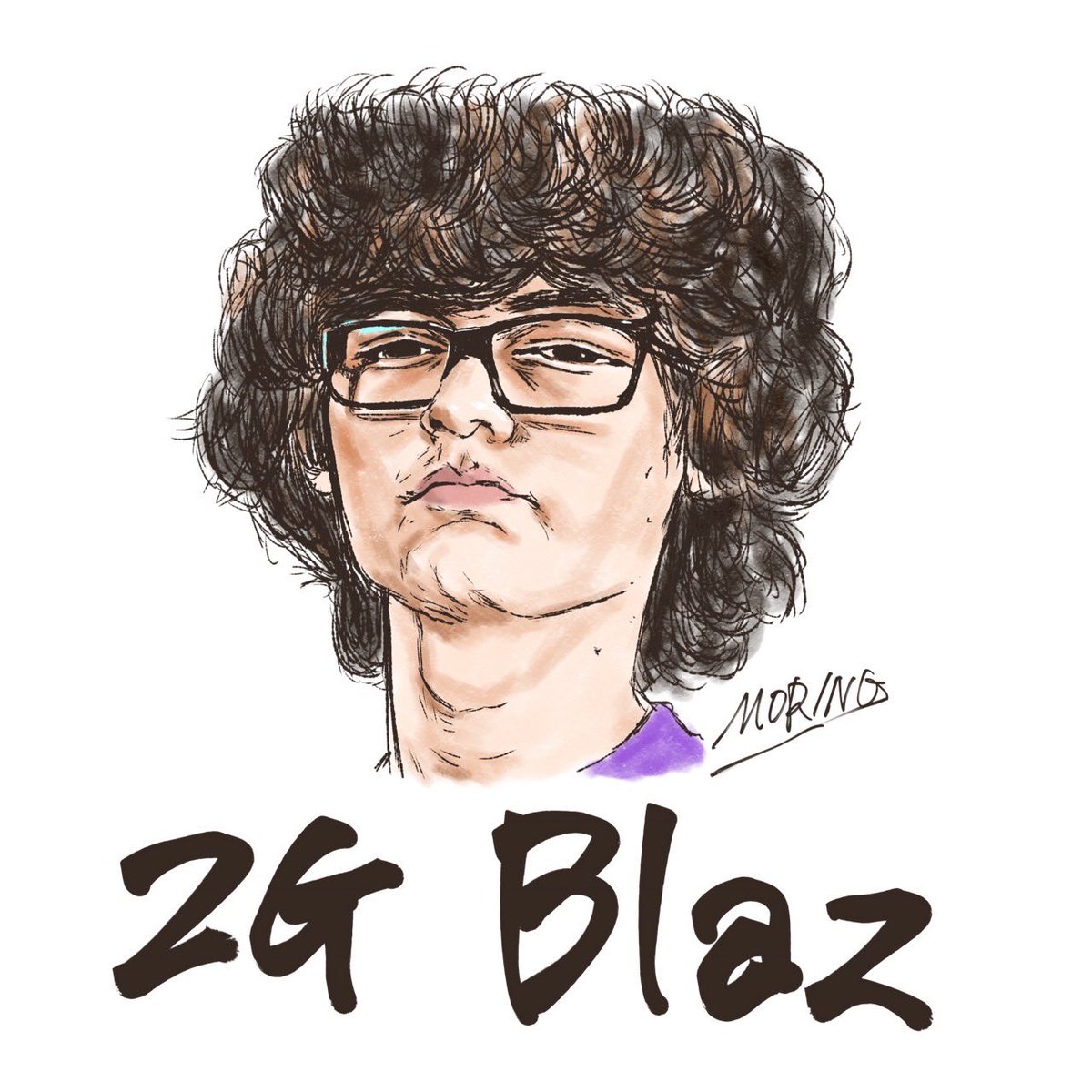 moringmonst's tweet photo. 格ゲー歴4年とこの若さで登り詰めたポテンシャルがヤバいblaz選手の似顔絵を描いてみました。読み勝ちも凄かった。将来がほんま楽しみ。
@DerekBlaz11
#スト6
#カプコンカップ11
#CapcomcupXI https://t.co/tqTgm7ujqX