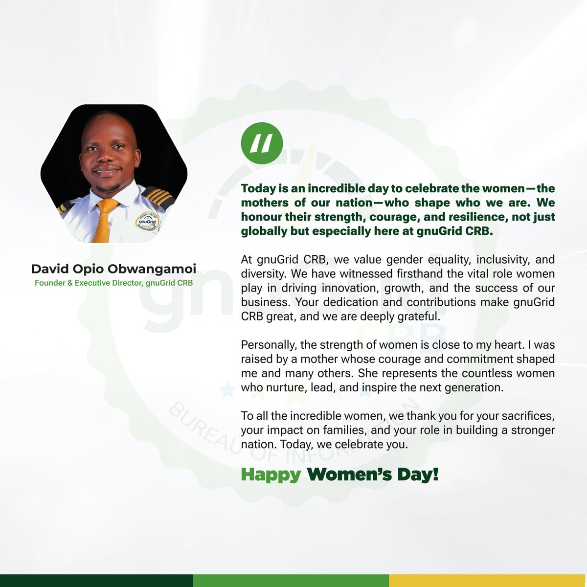 Happy #InternationalWomensDay! We celebrate the women shaping finance &amp; credit risk management in Africa! Empowering women = empowering economies #WomenInFinance #FinancialInclusion #gnuGridCRB