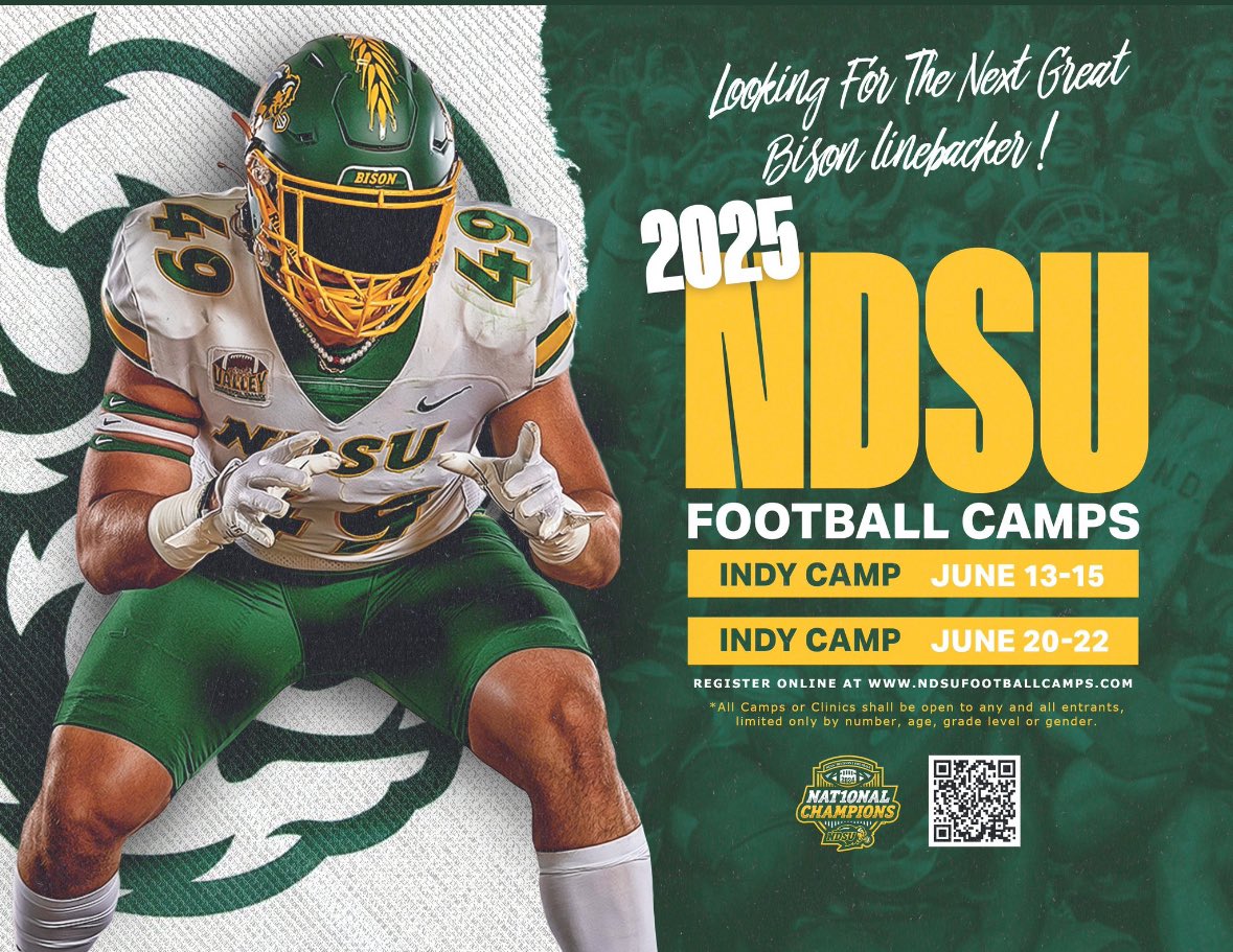 Thank you for the invite! Can’t wait to attend!🤘🏼<a href="/DavidWienke15/">David Wienke</a> <a href="/NDSUfootball/">NDSU Football</a>
