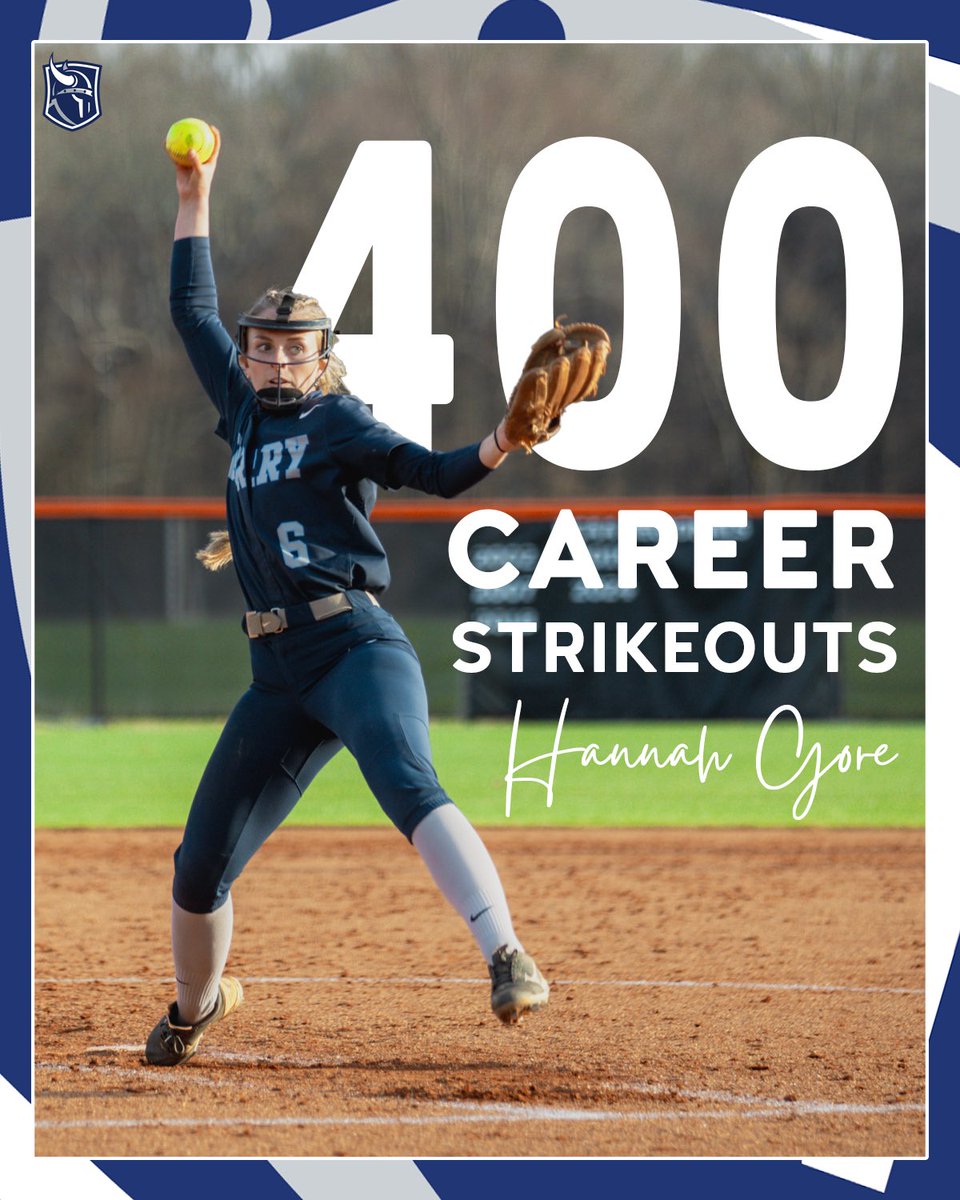 Hannah Gore reaches 400 career strikeouts! Congrats HG! 

#Team16 #D3SB #WeAllRow
