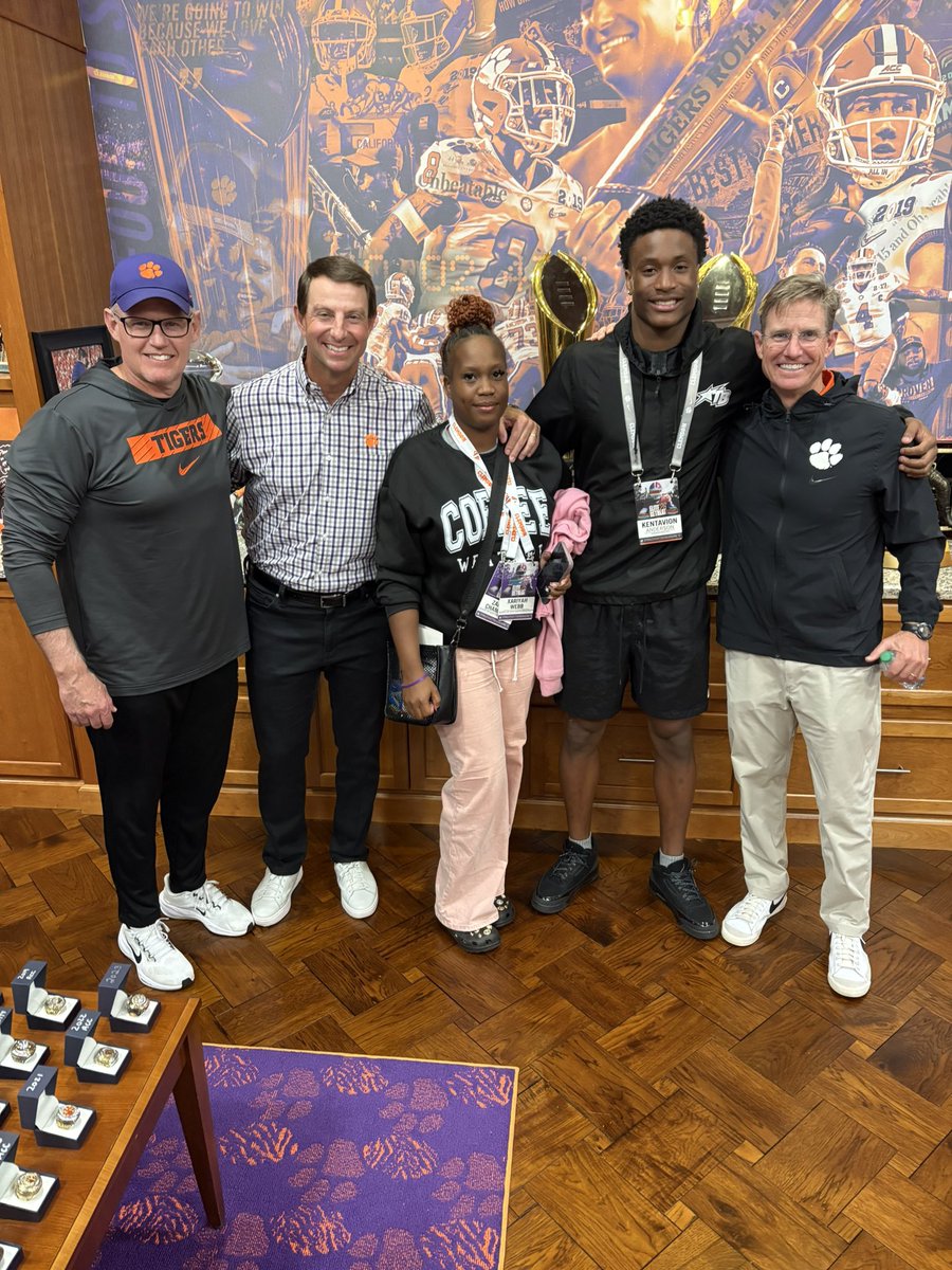 Kentavion ‘’polo’’ Anderson ❹ˢᵗᵃʳ 𝘋𝘉 ✞ (@kentavion_a) on Twitter photo Had an AMAZING experience today with <a href="/ClemsonFB/">Clemson Football</a>! LETSSS GO TIGERS🐅!!
<a href="/ClemsonFB/">Clemson Football</a> <a href="/CoachConn/">Mickey Conn</a>
<a href="/adamdropsbombs/">Adam</a> <a href="/CoachEason1/">Coach Nick Eason</a> <a href="/Clements_TJC/">Tyler Clements</a> <a href="/Noah_Villalona/">Noah Villalona</a> <a href="/adamdropsbombs/">Adam</a> <a href="/joshjwall16/">Josh Wall</a>
<a href="/PaulStrelowTI/">Paul Strelow</a> <a href="/ClemsonTigerNet/">TigerNet.com</a>
<a href="/AnnaH247/">Anna Adams</a> <a href="/ChadSimmons_/">ChadSimmons</a> <a href="/TomLoy247/">Tom Loy</a> <a href="/247Sports/">247Sports</a> <a href="/247recruiting/">247Sports Recruiting</a> Had an AMAZING experience today with <a href="/ClemsonFB/">Clemson Football</a>! LETSSS GO TIGERS🐅!!
<a href="/ClemsonFB/">Clemson Football</a> <a href="/CoachConn/">Mickey Conn</a>
<a href="/adamdropsbombs/">Adam</a> <a href="/CoachEason1/">Coach Nick Eason</a> <a href="/Clements_TJC/">Tyler Clements</a> <a href="/Noah_Villalona/">Noah Villalona</a> <a href="/adamdropsbombs/">Adam</a> <a href="/joshjwall16/">Josh Wall</a>
<a href="/PaulStrelowTI/">Paul Strelow</a> <a href="/ClemsonTigerNet/">TigerNet.com</a>
<a href="/AnnaH247/">Anna Adams</a> <a href="/ChadSimmons_/">ChadSimmons</a> <a href="/TomLoy247/">Tom Loy</a> <a href="/247Sports/">247Sports</a> <a href="/247recruiting/">247Sports Recruiting</a>
