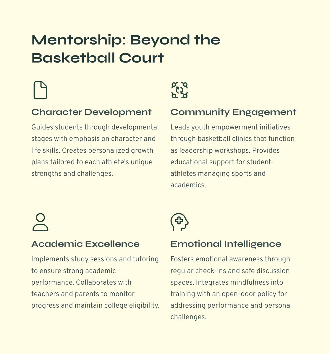I want to engage with YOU on key topics like:
✅ Mental health in sports 🧠
✅ High school basketball insights 🏆
✅ Balancing school &amp; athletics 📚
✅ Coaching advice &amp; leadership development 🎯
✅ Player development &amp; recruiting tips 🚀