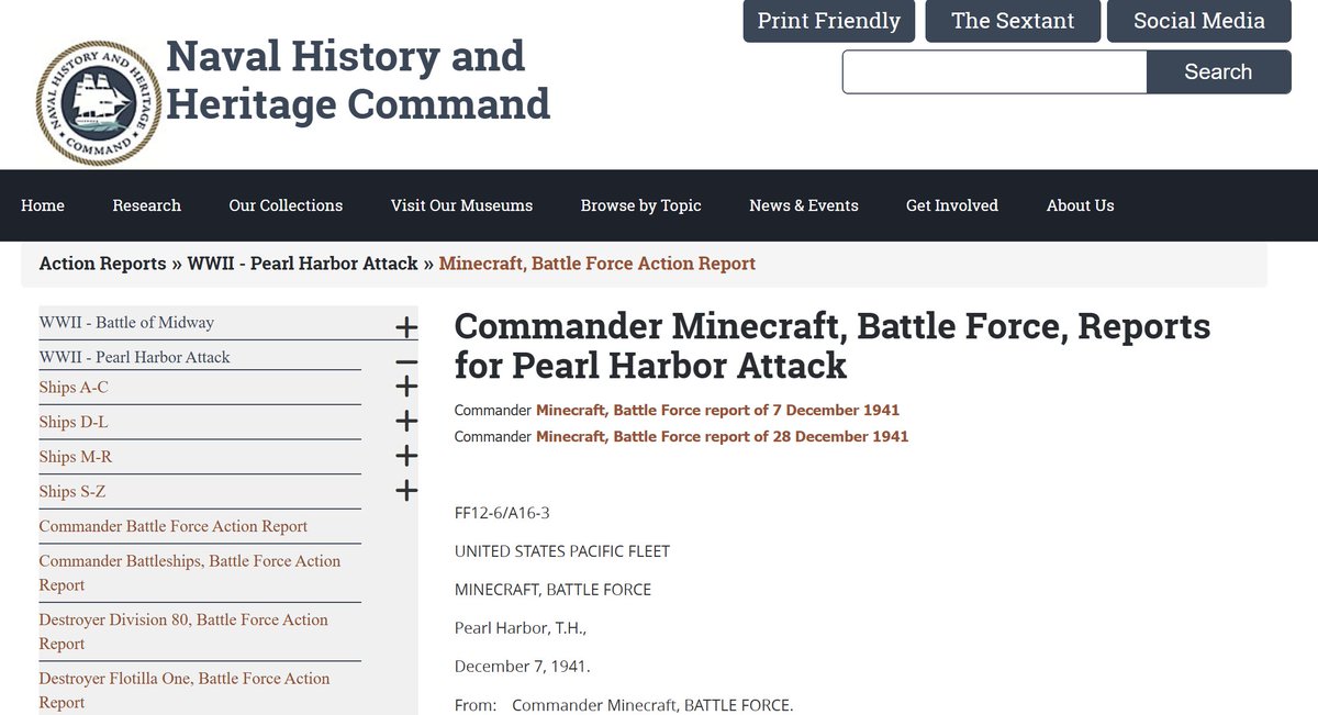 I thought there was an error on wikipedia. But yeah. There was a real guy named Commander Minecraft involved with the attack on Pearl Harbor