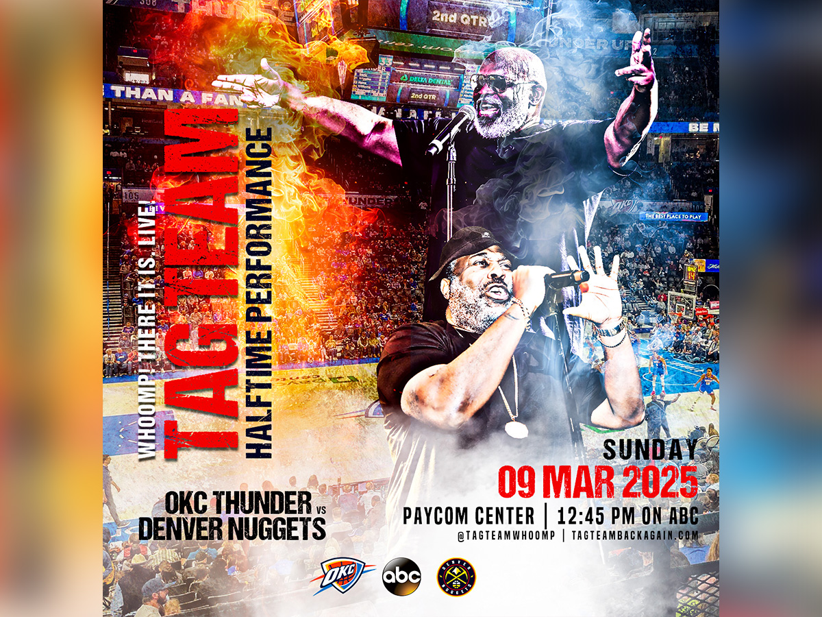 #WhoompThereItIs
Tag Team Live NBA Halftime Performance!
🏀 OKC Thunder vs. Denver Nuggets
 📅 Sunday, March 9 | 12:45 PM on ABC

 🔗 tagteambackagain.com
#tagteamwhoomp #dcglennatl #mercilessmusic
 #NBAHalftimeShow #SportsEntertainmentBooking #NBAHalftimePerformance