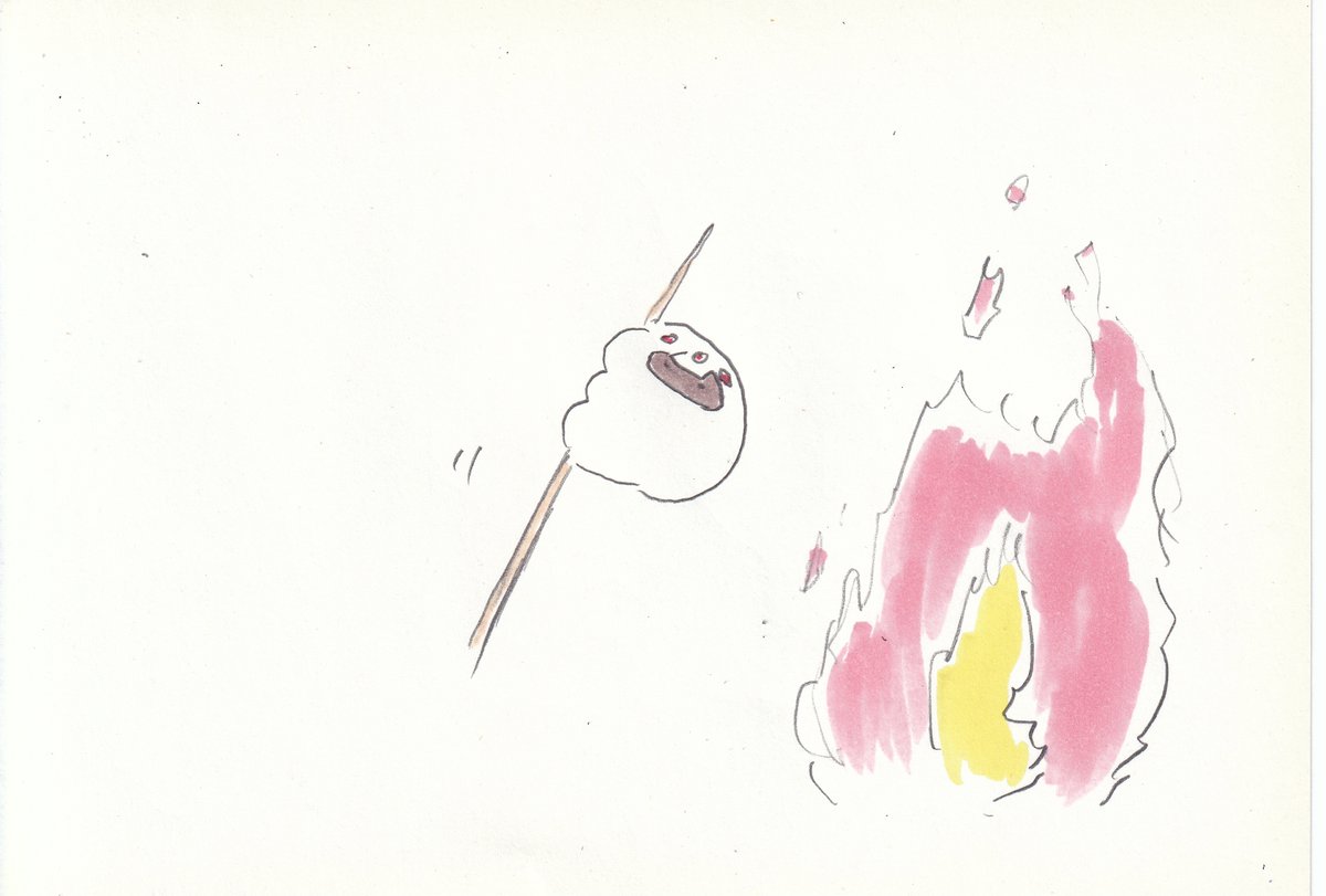 「焼きマシュマロ作ろ。#イラスト #メイドインアビス 」|けだまのイラスト