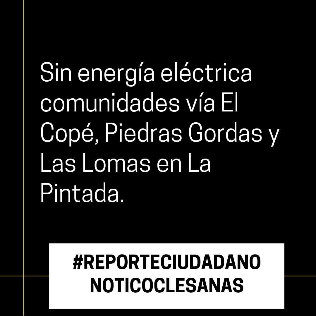 Seguidores indican que están sin energía, además se preguntan, tanto mantenimiento programados  y los apagones siguen, o ahora  son nocturnos.

Solicitan a la empresa @naturgypanama restablecer el servicio.

#Cocle #Aguadulce #Anton #Ola #Natá #LaPintada #Panama