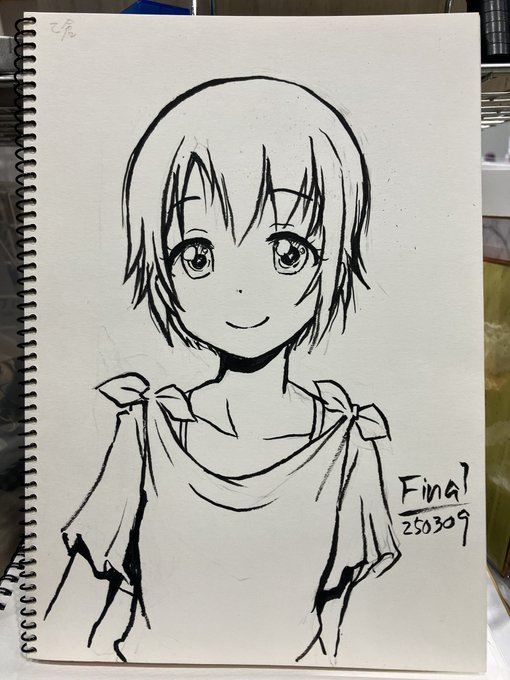 今日のスケブその3 
乙倉ちゃん
もっと可愛くて描けるようになりたい! 