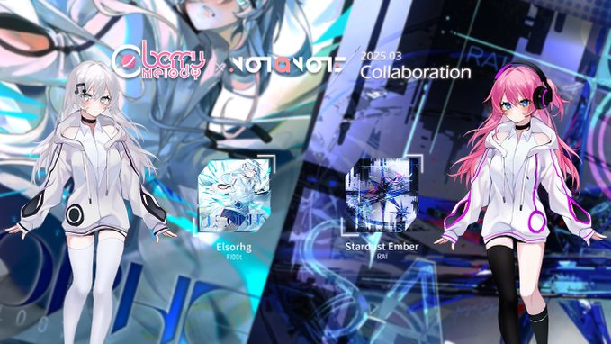 full_combo_max's tweet photo. Notanote x Berry Melody soon!
A linkage event involving Notanote will occur this month! Two songs will be ported over from each game!
#Notanote #BerryMelody https://t.co/QwA541gz3v