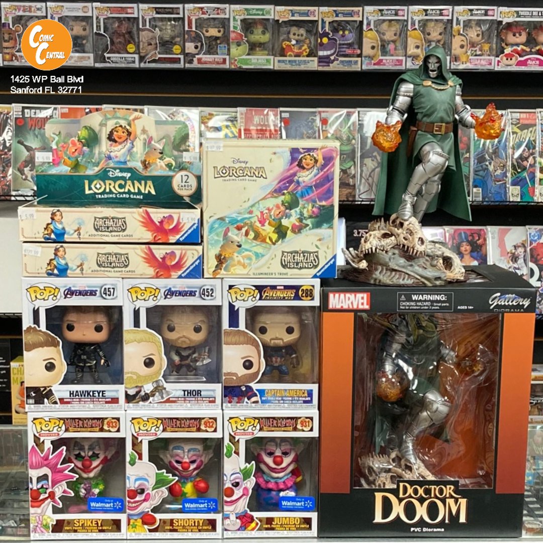 ComicCentralFL's tweet image. This week&apos;s Sunday fun-day drop includes a nice mix of media related Pops. Breaking Bad Heinsberg, various Harry Potter, and an original Futurama Fry! Don&apos;t sleep on Lorcana Archazias Island or Doctor Doom Gallery statue restock! #funkomania #funkocollector #funkoaddict #FunkoPOP