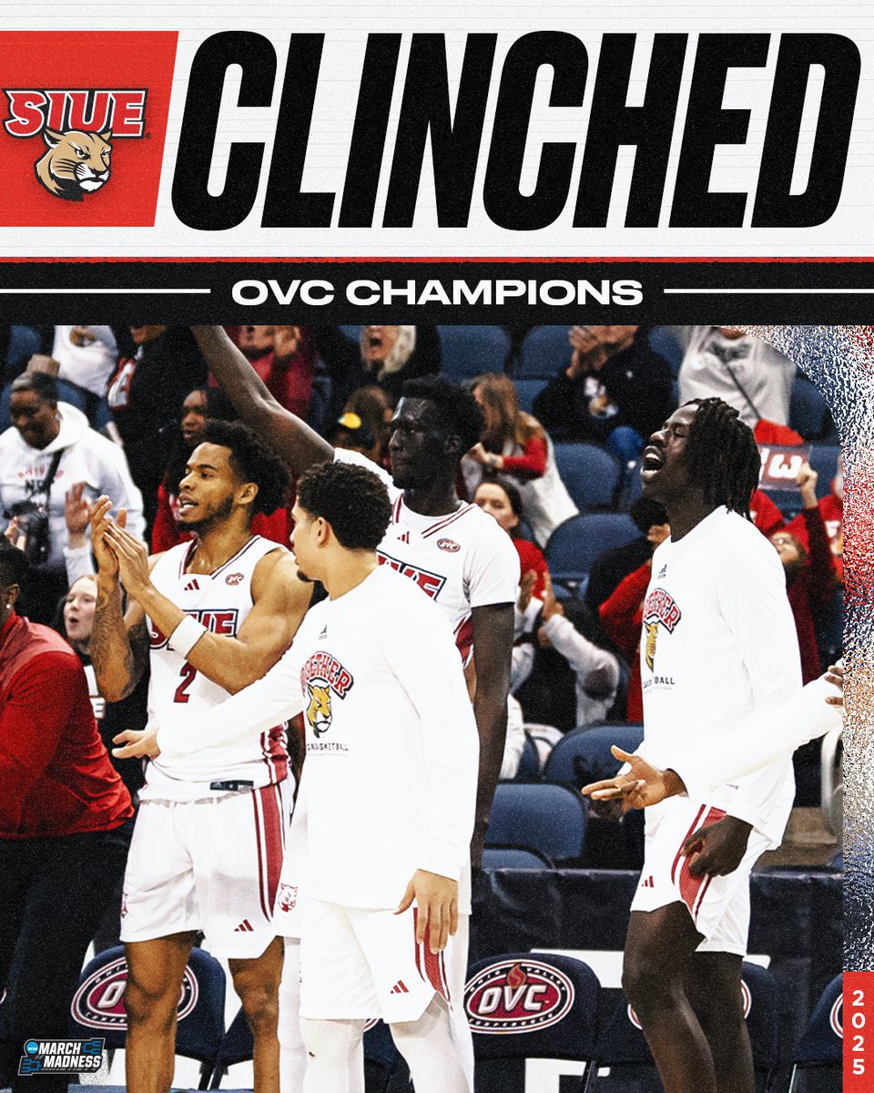 SIUE IS THE FIRST TEAM IN THE DANCE 🕺

The Cougars win the OVC Championship to secure their first ever #MarchMadness appearance 👏