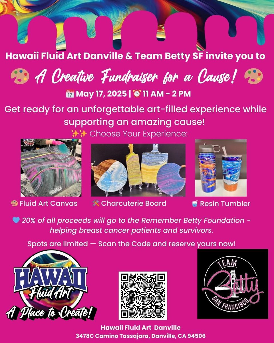 Join us on Saturday May 17th for a creative art experience helping breast cancer patients and survivors in need! <a href="/RememberBetty/">Remember Betty</a> <a href="/dannywood/">Danny Wood</a>