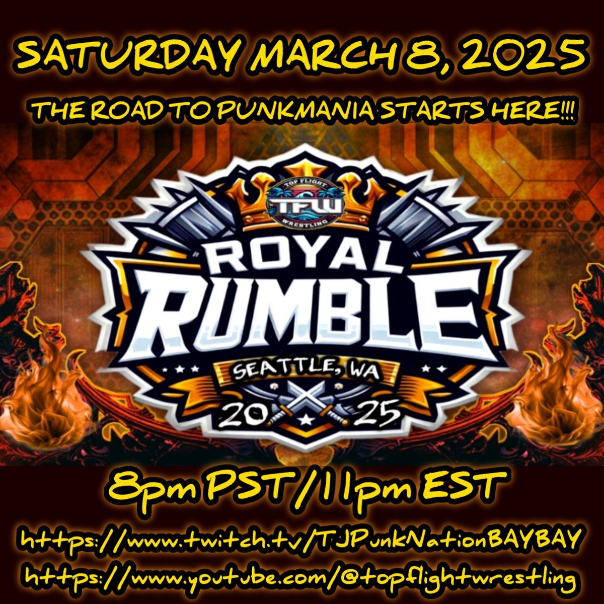 TFW ROYAL RUMBLE IS NOW LIVE ON TWITCH &amp; YOUTUBE BAYBAY!!! #WWE2K24 #esport #CAW #CAWmmunity #wrestling