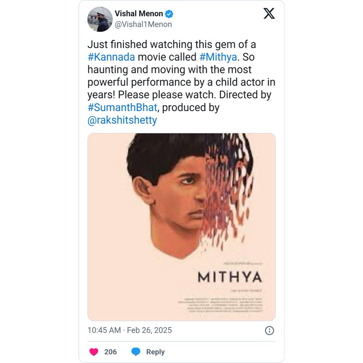 IamHCB's tweet image. Critics can&apos;t stop talking about #Mithya 

Have you watched it yet? If not, grab your tickets and experience it on the big screen today 💥

#MithyaOnMarch7th #SumanthBhat #ParamvahaPictures