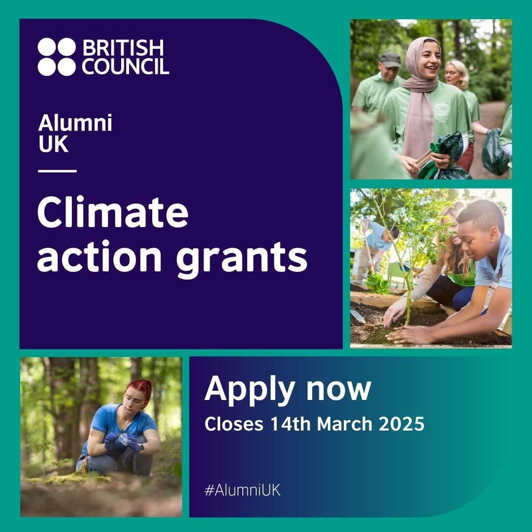 🌍💡Are you a UK alumni, &amp; got a bold idea for sustainability? The #AlumniUK Climate Action Grants by British Council offer up to £5K for innovative, community-driven projects! Apply by 14 March 2025.

👉 Learn more: ow.ly/Kp7Q50VaW2x

#HE #Alumni