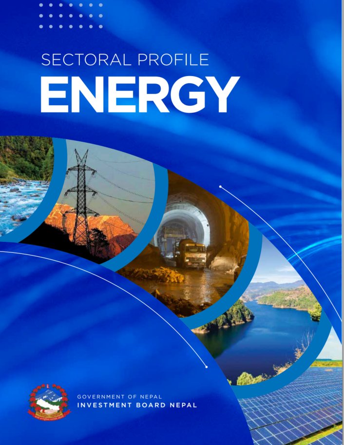 Prakashkokura's tweet photo. Energy's sectoral Profile introduces informs about its potential, investable areas and support system including incentives. Published by @IBNOffice in collaboration with @UNDPNepal under #DCEL project. Summary version: https://t.co/rWErT3T2NK &amp; Full: https://t.co/LYIvRARndD https://t.co/aQW3sh9GUn