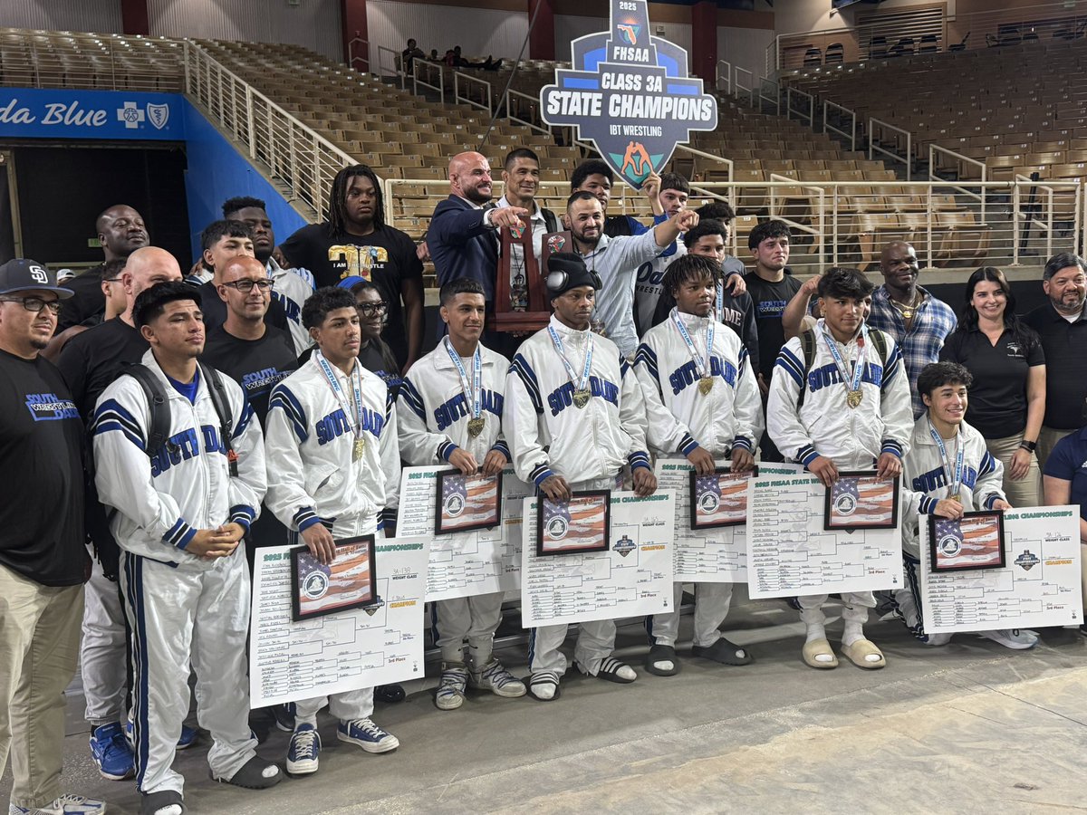 FHSAA (@fhsaa) on Twitter photo Congratulations to our #2025 Florida High School Wrestling 🤼♀️ 🤼♂️ Team State Champions 🏆 and Individual Winners🥇
Team Champs
Class 3A - #SouthDade
Class 2A - #SomersetAcademy
Class 1A - <a href="/MaterLakes/">Mater Lakes Academy</a>
Girls - <a href="/FPC_Athletics/">FPC Athletics</a>
📸 Reminder: All podium photos from tonight’s event Congratulations to our #2025 Florida High School Wrestling 🤼♀️ 🤼♂️ Team State Champions 🏆 and Individual Winners🥇
Team Champs
Class 3A - #SouthDade
Class 2A - #SomersetAcademy
Class 1A - <a href="/MaterLakes/">Mater Lakes Academy</a>
Girls - <a href="/FPC_Athletics/">FPC Athletics</a>
📸 Reminder: All podium photos from tonight’s event