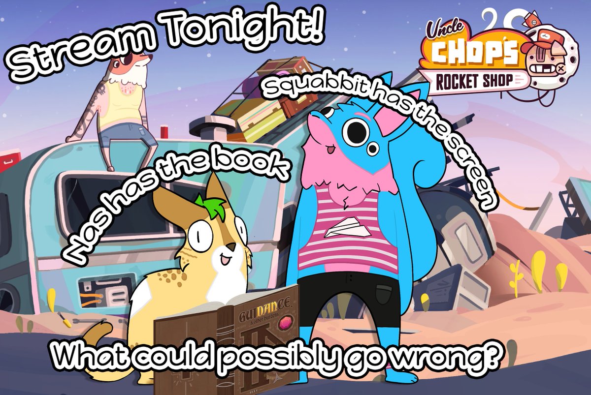 Nas has the book! I have the screen! What could possibly go wrong?! twitch.tv/mrsquabbit