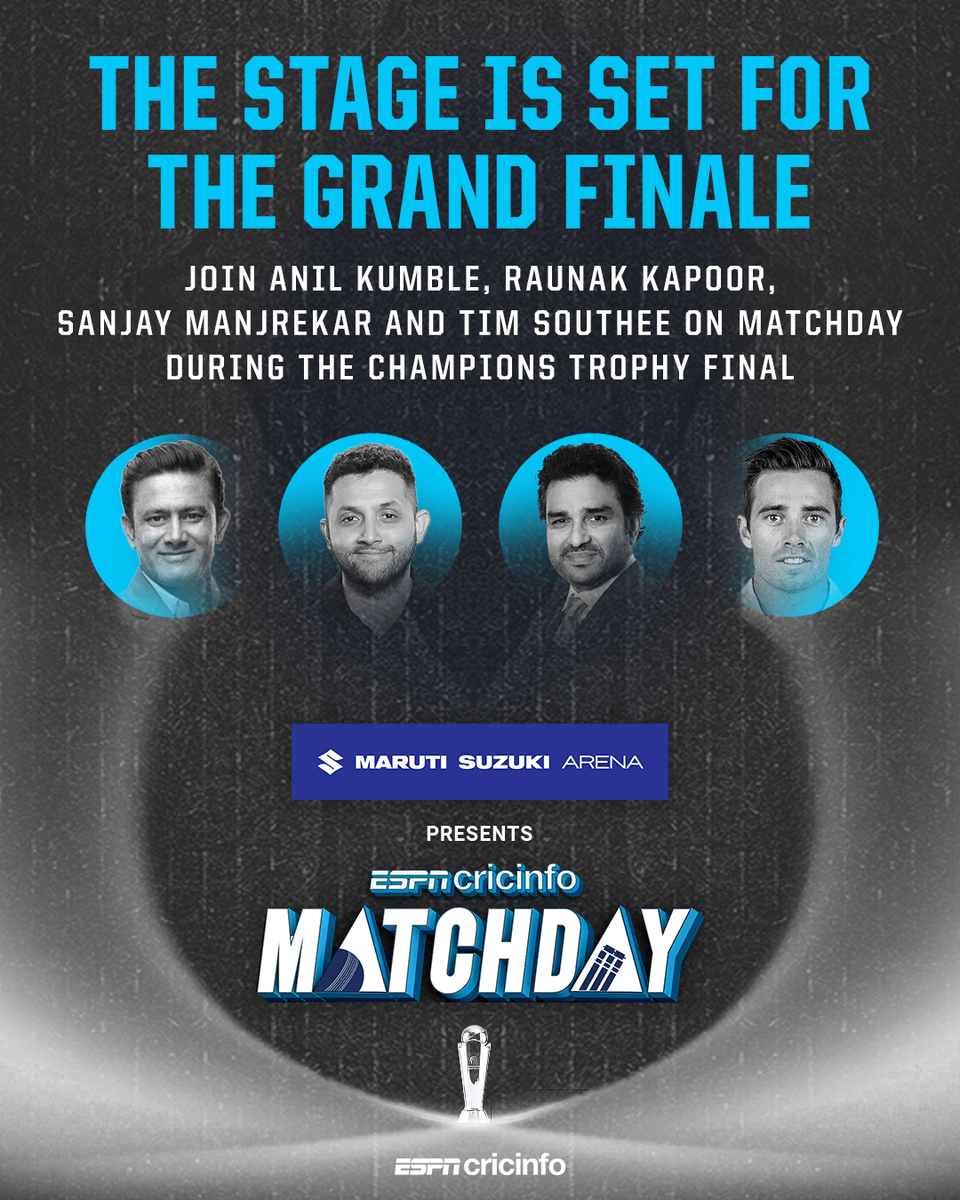 The best insights on the #ChampionsTrophy final!

Tune in to NEXA presents ESPNcricinfo #MatchDay