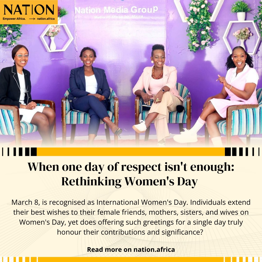 Interesting read by @surjitsinghflora 👇🏾

When one day of respect isn't enough: Rethinking Women's Day 

#NationGender #WomensDay 

Read more: nation.africa/kenya/news/gen…