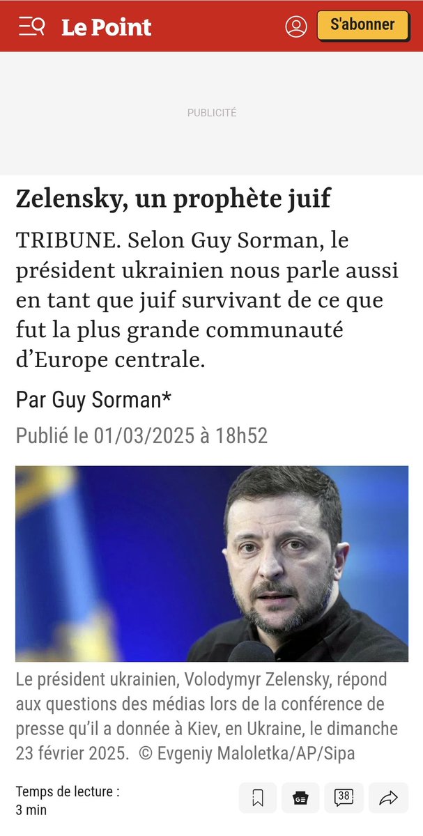 LLP_Le_Vrai's tweet photo. L'analyse politique la plus stupide jamais lue ! #Zelensky #Sorman https://t.co/sDJNbnWCjX