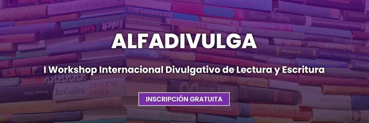 🙌Se acerca el I Workshop Internacional Divulgativo de Lectura y Escritura.
📅8 mayo 2025
💻100 % en línea
🔴 Charlas en directo
⏱️2 horas
🎓Certificado digital
🆓Inscripción gratuita
👤Entre las organizadoras: Cristina de la Peña
➕Más información: asociacioneducar.com/alfadivulga/