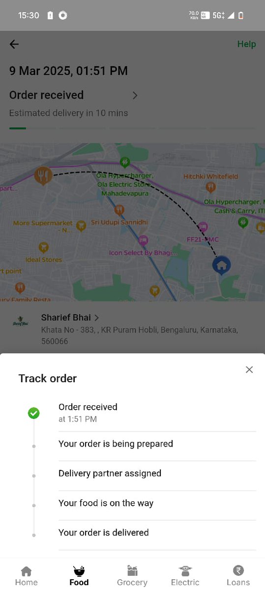 CharanDeep97253's tweet photo. Absolutely unacceptable service from @ola_supports   Ordered biryani over 2hours ago, and it's still stuck at the pickup location.  useless—no response, no cancellation option! Fix this NOW or process my refund ASAP! @Olacabs https://t.co/5874smDex2