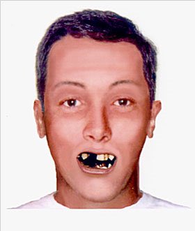 Catch_LISK's tweet photo. #DixHillsJohnDoe
25 years ago today, the remains of this man were found- he is #Unidentified to this day.
Recently, @RayTierneyDA and his #ColdCase team highlighted this Doe:
On March 9, 2000, an unidentified homicide victim was found in a wooded area off the Northern State Parkway, east of Wolf Hill Road in the town of Huntington, Suffolk County.
The victim was found wearing a khaki colored, short sleeved, v-neck shirt with black trim, a t-shirt with a New Jersey emblem, blue jeans and a blue bathing suit. The victim is believed to be a white male, between 25 and 45 years old, and approximately 5'8" to 6'0" tall.
During the examination of the victim's remains, it was determined the victim had poor dental hygiene and was missing several teeth. Accordingly, the depiction of the victim, included herein, display how the victim's teeth likely appeared prior to his murder. Anyone with information regarding this case or the identification of the victim is asked to contact New York State Police, Troop L at (631) 231-6389 or Crimestoppers at (800) 220-TIPS.
https://t.co/Cb7XQ4UkZl