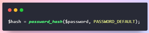 Never store plain-text passwords!