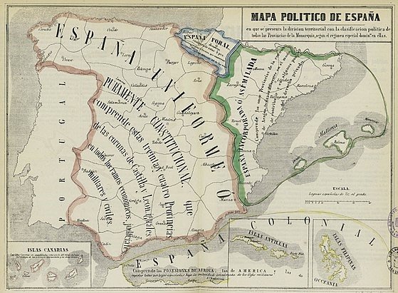 La llarga tradició històrica de Catalunya per la llibertat.
Nou intent no consolidat d'assolir l'Estat Català: el 9 de març de 1873, el president de la Diputació de Barcelona, Baldomer Lostau, el proclamà (dins la Federació Espanyola) amb les Illes Balears incloses.
Mapa de 1854