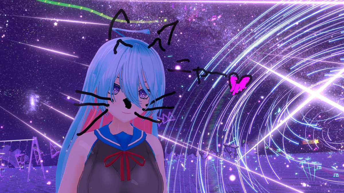 ice60_VRC's tweet photo. 昨日の1枚！初心者ちゃん（同僚）がVRchatを始めてたいと言われたので案内してましたー！とても楽しそうにしてたので、良かったです〜可愛いっめっちゃ言われて恥ずかしかったwでも、また1人おとしてしまったなともおってますが反省はしてませんwそれでは！また会おう！ #VRChat始めました  #VRchat https://t.co/rejmUeX1VX