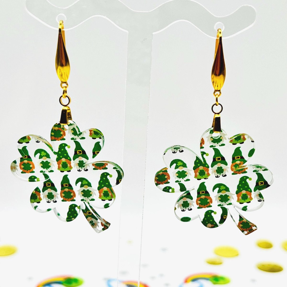 foxchicboutique's tweet photo. Gnome Earrings, Four Leaf Clover Earrings, St Patricks Day Earrings, St Paddys Earrings, Saint Patricks Day Jewelry, Gnome Jewelry for Her 

#musthavejewelry #springtrends https://t.co/dnT6rtctBh