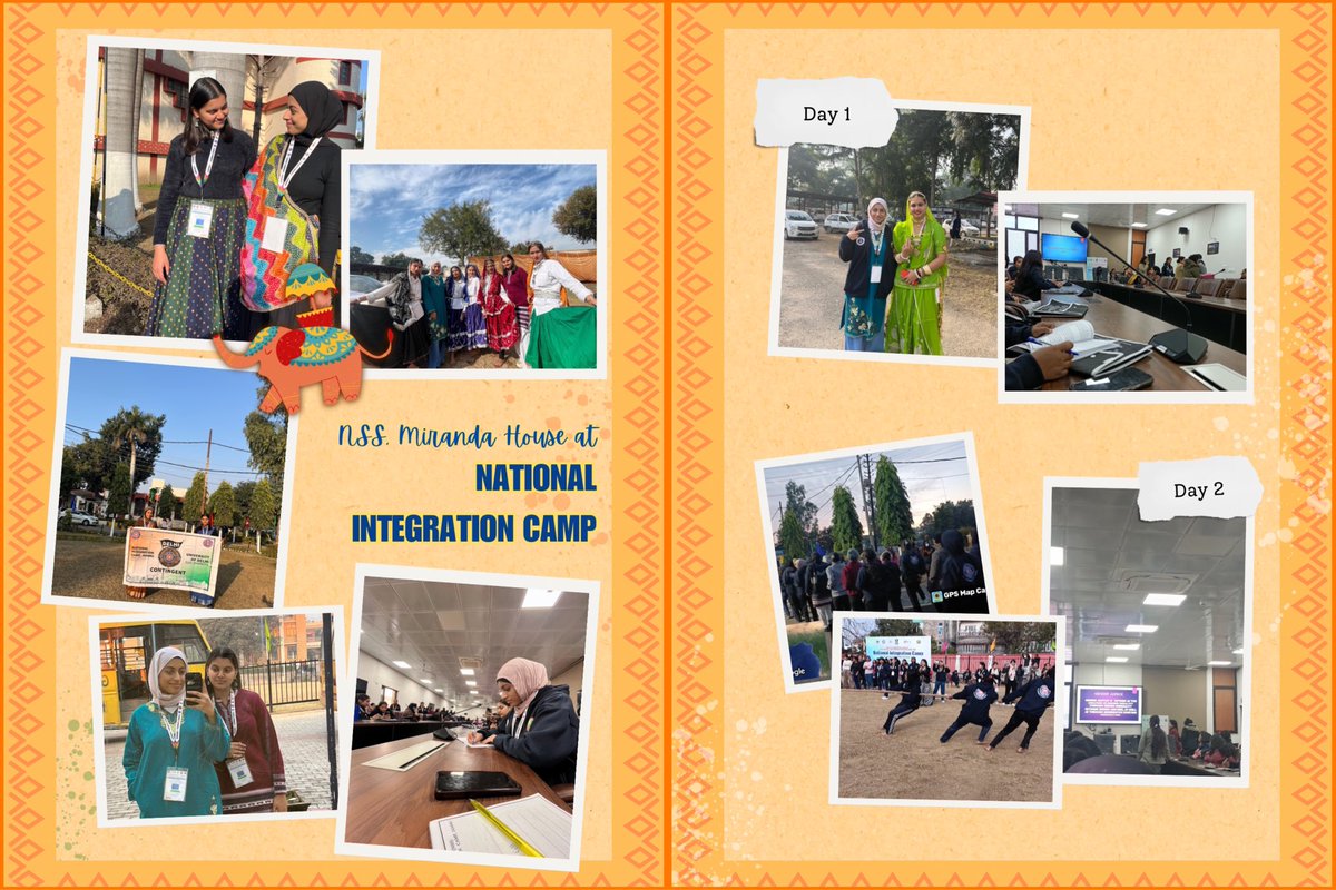 nss_miranda's tweet photo. NSS, Miranda House participated in the AWNIC Jammu Camp 2025, engaging in a transformative week of service, learning, and cultural exchange. Each day fostered leadership, awareness, and unity reinforcing our unwavering commitment to nation-building. #NationalIntegrationCamp2025 https://t.co/QD3SgtjIrP