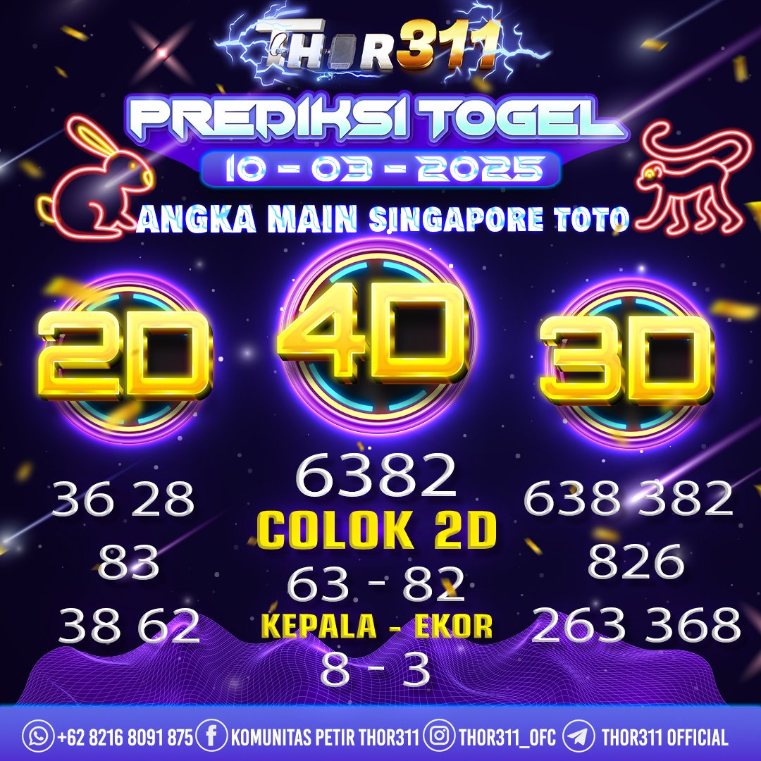 Thor311_offc's tweet photo. 🌟 PREDIKSI ANGKA BOCORAN 10 MARET 2025 THOR311 🌟

💰 MINIMAL DEPOSIT : 10.000 💸
💰 MINIMAL WITHDRAW : 25.000 💸

JIKA ADA PERTANYAAN ATAU KENDALA SILAHKAN CONTACT KE 311GROUP >>  https://t.co/THjTKypdOT https://t.co/G4iwHUxzlB