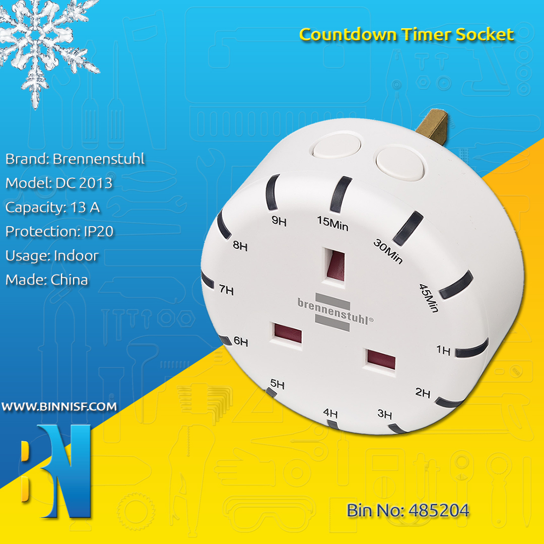 binnisfkw's tweet photo. https://t.co/oT1aqyniGN
This #Brennenstuhl #Countdown #Timer #Socket for #Indoor use
- Countdown timer plug with protection against contact
Now available @ your favourite @binnisfkw showroom
#CountdownTimerSocket #TimerSocket #DigitalTimer #kuwait #binnisfkw #binnisf https://t.co/oUSWXGMAql