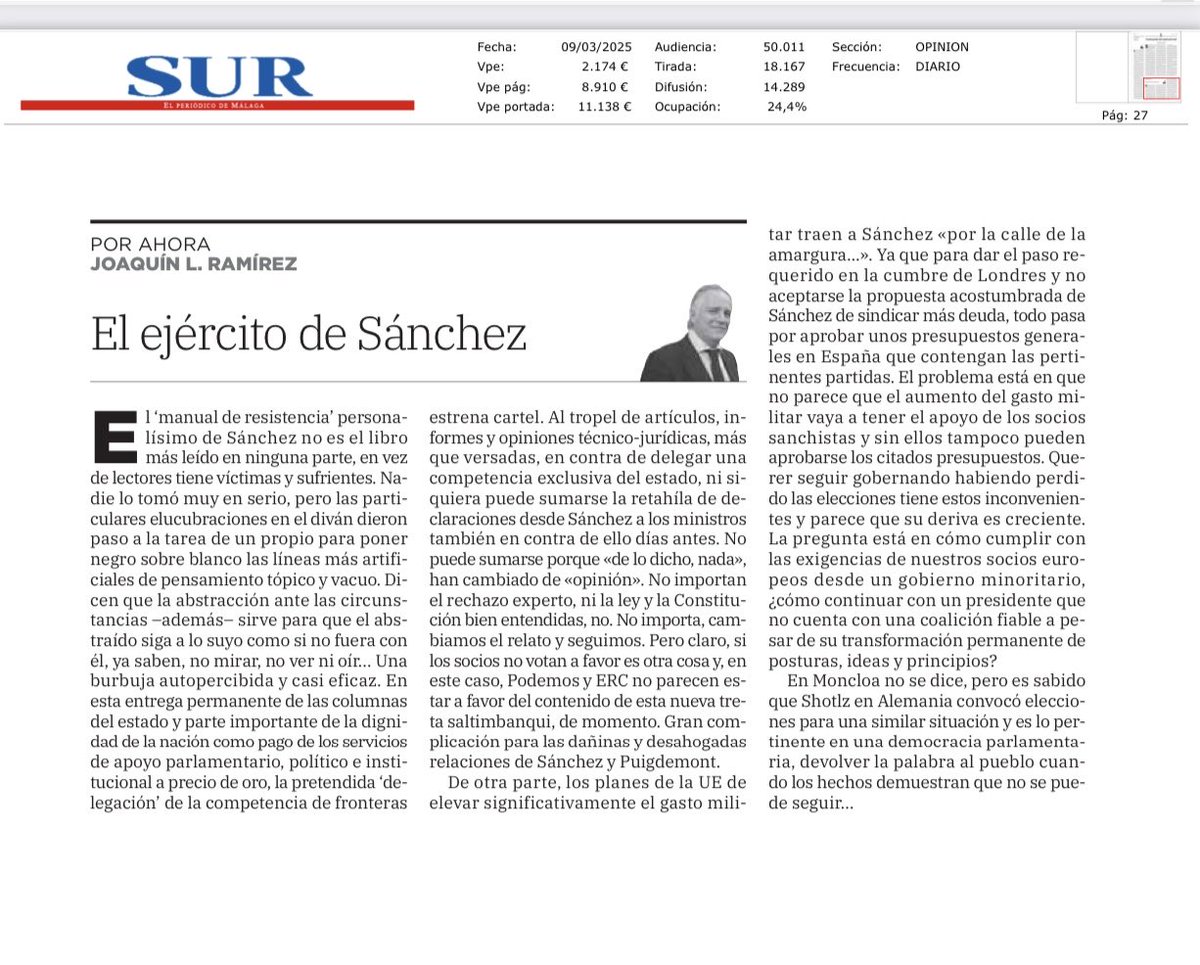 “EL EJÉRCITO DE SÁNCHEZ”.

diariosur.es/opinion/ejerci…