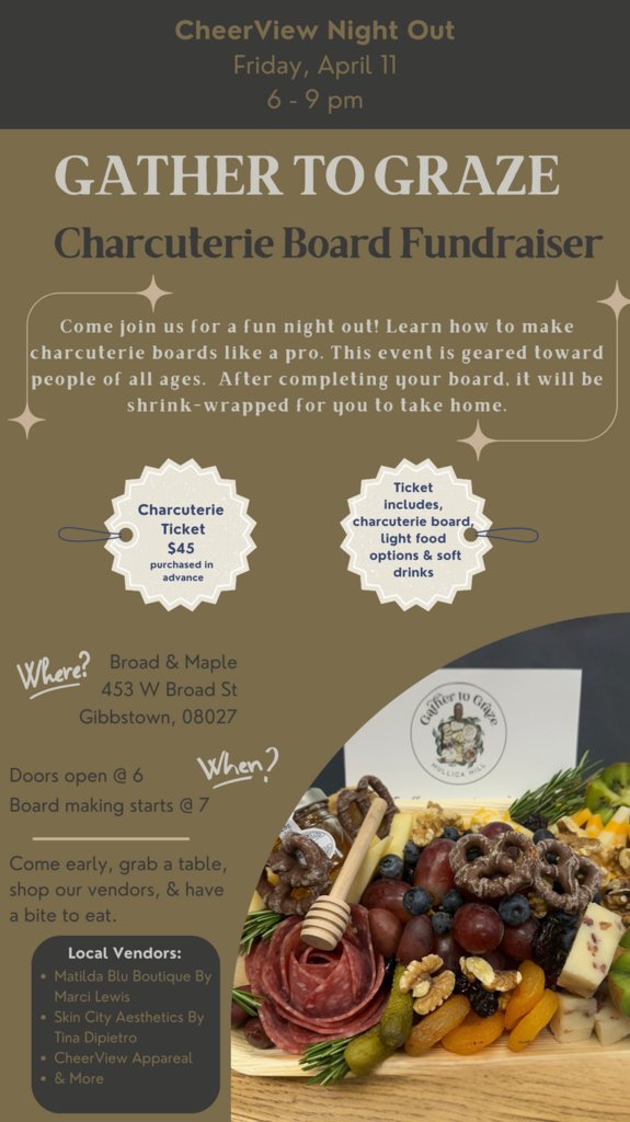 Clearview Regional School District (@clearview_nj) on Twitter photo Clearview Cheerleading Charcuterie Board Night Out
Sign up here! - docs.google.com/forms/d/e/1FAI… Clearview Cheerleading Charcuterie Board Night Out
Sign up here! - docs.google.com/forms/d/e/1FAI…