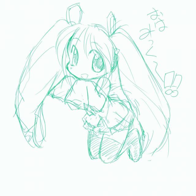 そろそろ新しいミクさんも描きたいねぇ 