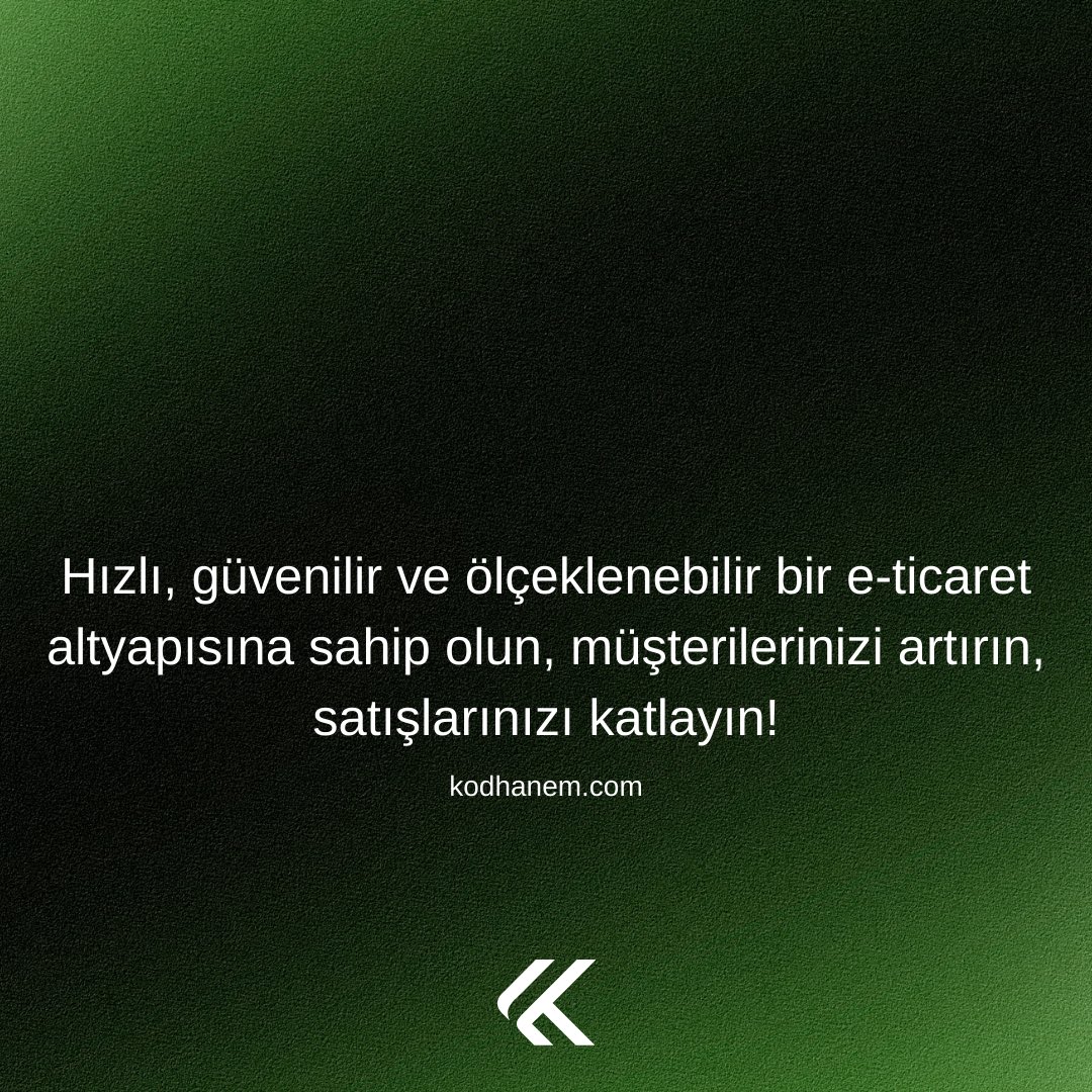 Kodhanemtech's tweet photo. Dijital çağda başarılı olmanın yolu e-ticaretten geçiyor! 🚀 İşinizi bir dükkânın sınırlarından çıkarıp tüm dünyaya açmanın tam zamanı. #Kodhanem ile hızlı, güvenilir ve ölçeklenebilir bir e-ticaret altyapısına sahip olun, müşterilerinizi artırın, satışlarınızı katlayın!
#online https://t.co/8fAFUMmYW6