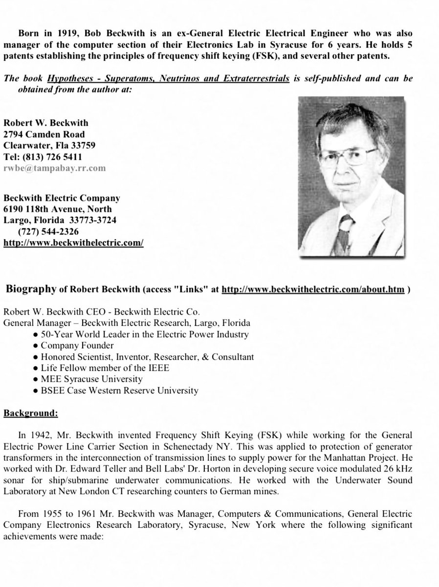 SpookyMoo's tweet image. Bob Beckwith 

#WilsonDavisNotes #Neutrinos #Telepathy #Consciousness #UFO #TimeTravel #Teleportation #Levitation 

congress.gov/117/meeting/ho…