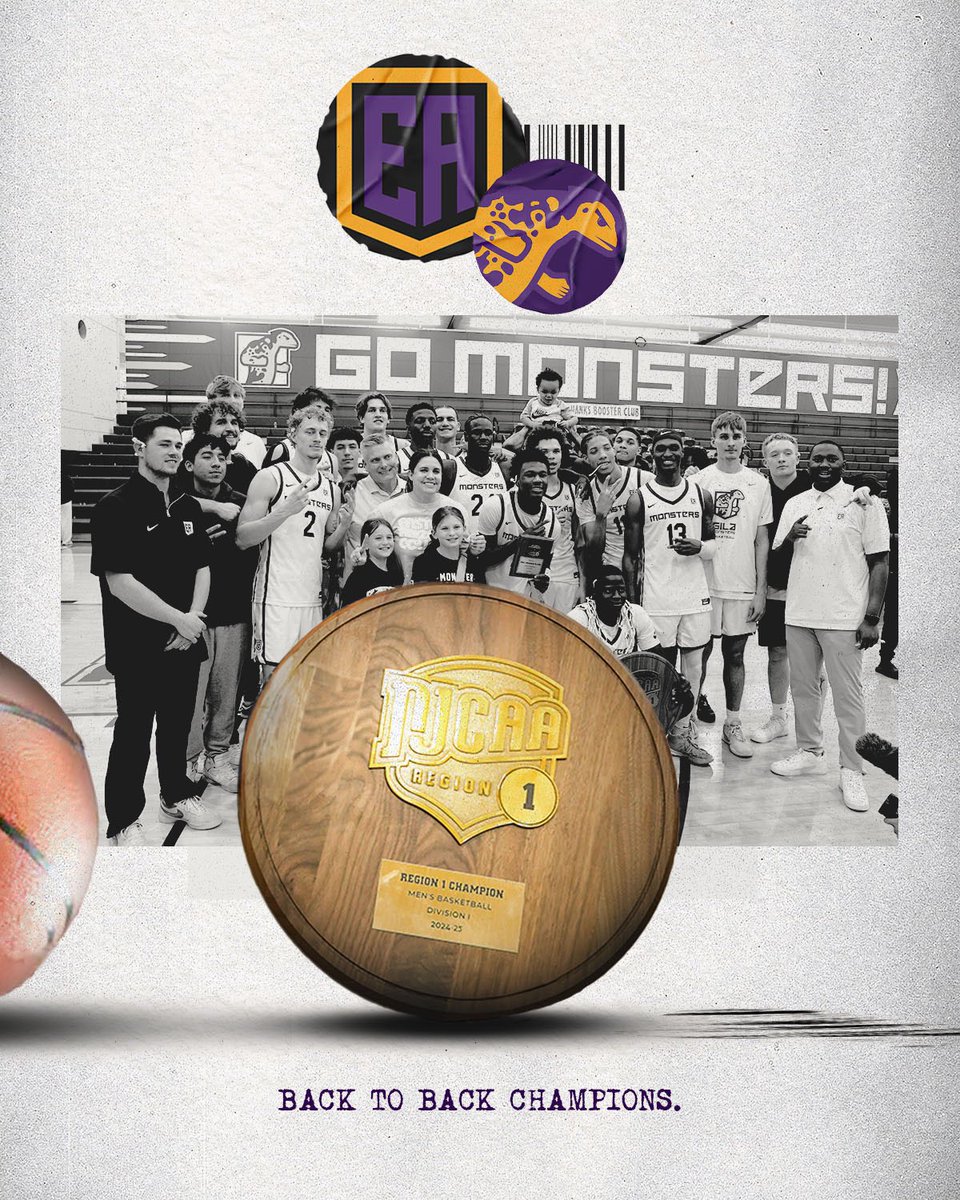 ea_mbb's tweet image. 🗣️ BACK 2 BACK🗣️
The #17 ranked Monsters win the region title for the 2nd time in a row and move to the West District Title game March 15 against #1 ranked Snow!