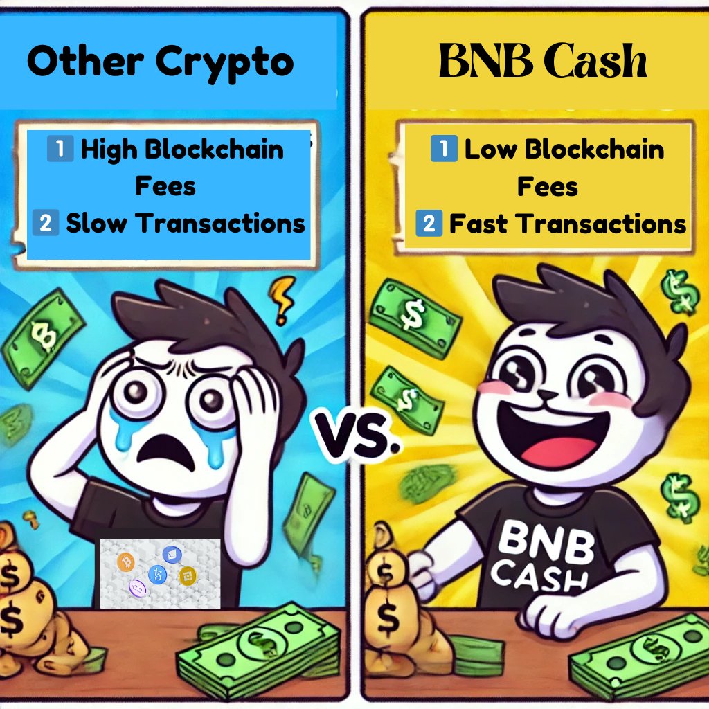 💸 Tired of high fees &amp; slow transactions?
🚀 Switch to BNB Cash – Low fees, fast payments, stress-free!
 Comment your thoughts!
#BNBCash #CryptoPayments #LowFees #FastTransactions
