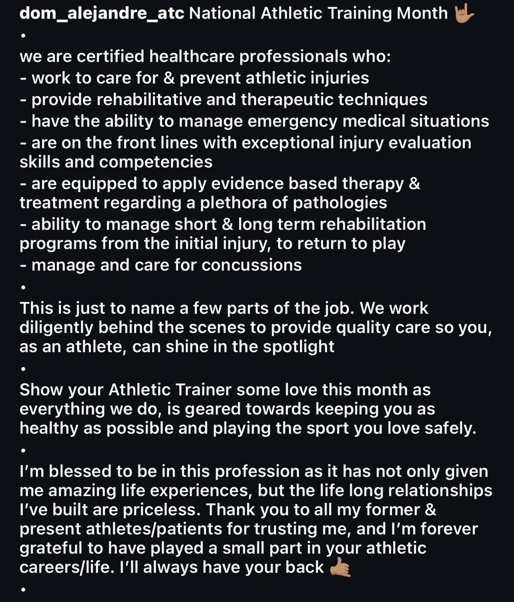 #NATM2025 #athletictraining #sportsmedicine #athletictrainer #injuryprevention #sportsrehabilitation #manualtherapy #ncaa #d1baseball #wcc #bartenderofsport #ferdatyges