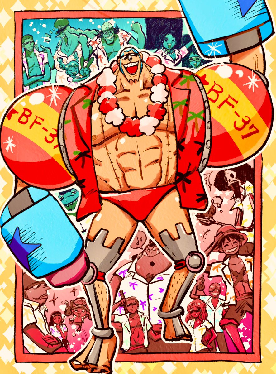 Mayuri2717's tweet image. #フランキー誕生祭2025
#ONEPIECE

フランキーおめでとうー！大好き！！