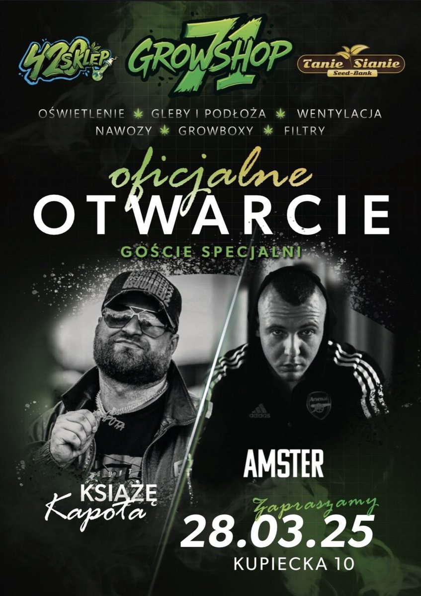 TanieSianie's tweet photo. Wrocław, okolice i cała Polska!
28 marca widzimy się na ulicy Kupieckiej 10 we Wrocławiu!
https://t.co/6ABDCIac1L
#taniesianie #growshop71 #wroclaw #wrocław #ksiazekapota #książekapota #amster https://t.co/EIloxp76sO
