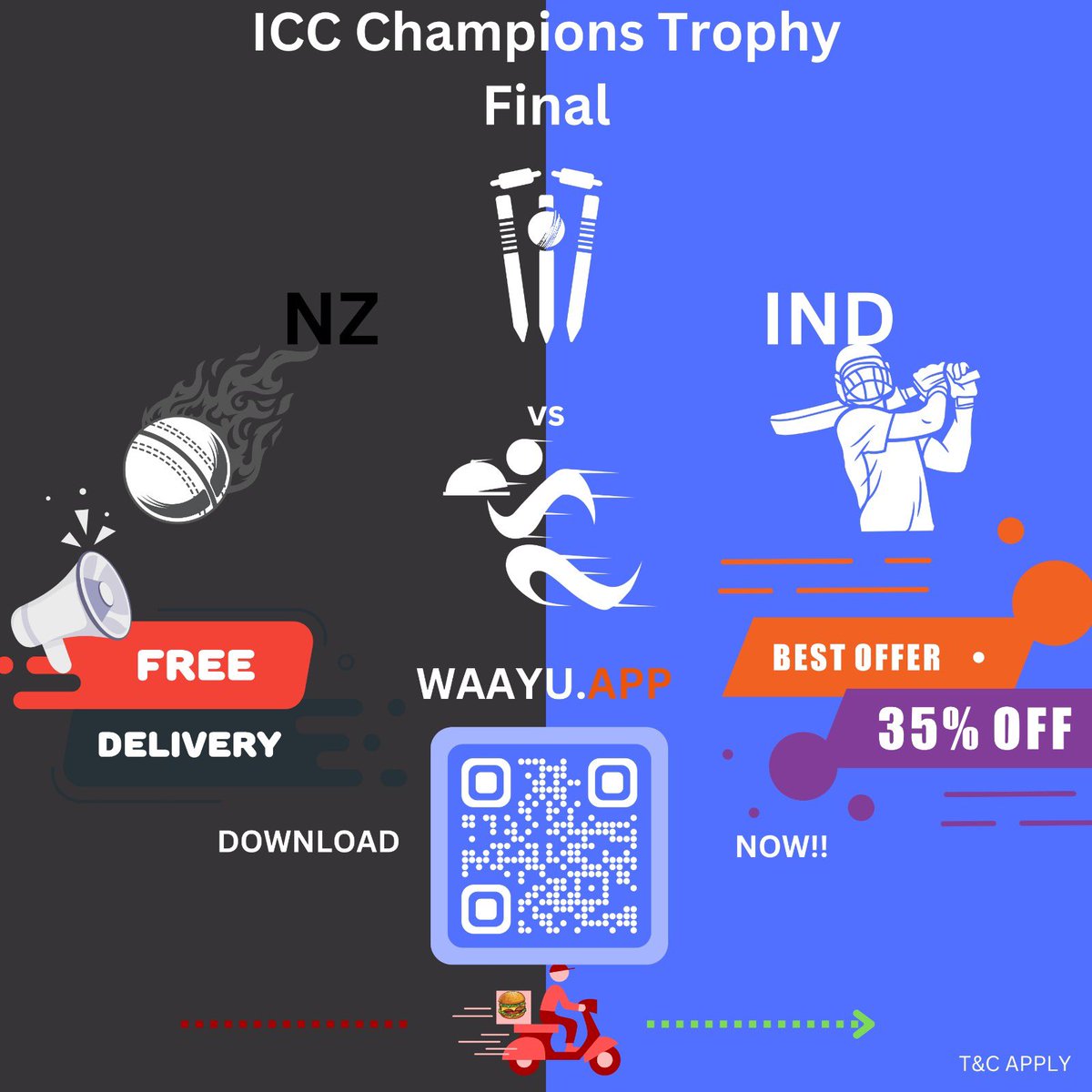 WAAYU_App's tweet photo. Free Delivery on match time bites 🎉 https://t.co/fEpRodoK61