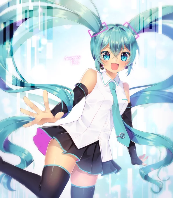 初音ミクで見るイラスト成長記録←2024 2020→#ミクの日 #初音ミク 