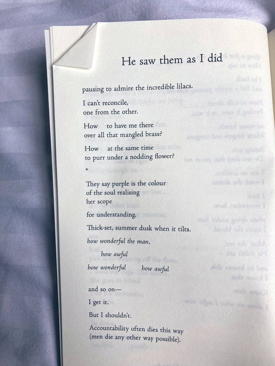 Christina Thatcher (@writetoempower) on Twitter photo ‘He saw them as I did // pausing to admire the incredible lilacs.’ — Helen Calcutt (<a href="/HelenCalcutt/">Helen Calcutt</a>)
#mypoetrybookshelf ‘He saw them as I did // pausing to admire the incredible lilacs.’ — Helen Calcutt (<a href="/HelenCalcutt/">Helen Calcutt</a>)
#mypoetrybookshelf