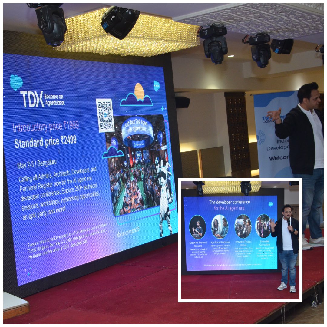 Salesforce Architect Group, Indore, India (@sfarchitectind) on Twitter photo What an incredible start to the inaugural <a href="/salesforce/">Salesforce</a> Architect Group event in Indore! 🎉 Huge thanks to everyone who joined us!
Special thanks to our speakers and panelist Akhilesh Gandhi <a href="/technodhaba/">Ashvin</a> <a href="/vivekmanchanda3/">Vivek Manchanda</a> <a href="/lokegupta/">Lokesh</a> <a href="/KhatkeVirendra/">Virendra Khatke</a>
#SalesforceArchitectEvent #indore What an incredible start to the inaugural <a href="/salesforce/">Salesforce</a> Architect Group event in Indore! 🎉 Huge thanks to everyone who joined us!
Special thanks to our speakers and panelist Akhilesh Gandhi <a href="/technodhaba/">Ashvin</a> <a href="/vivekmanchanda3/">Vivek Manchanda</a> <a href="/lokegupta/">Lokesh</a> <a href="/KhatkeVirendra/">Virendra Khatke</a>
#SalesforceArchitectEvent #indore