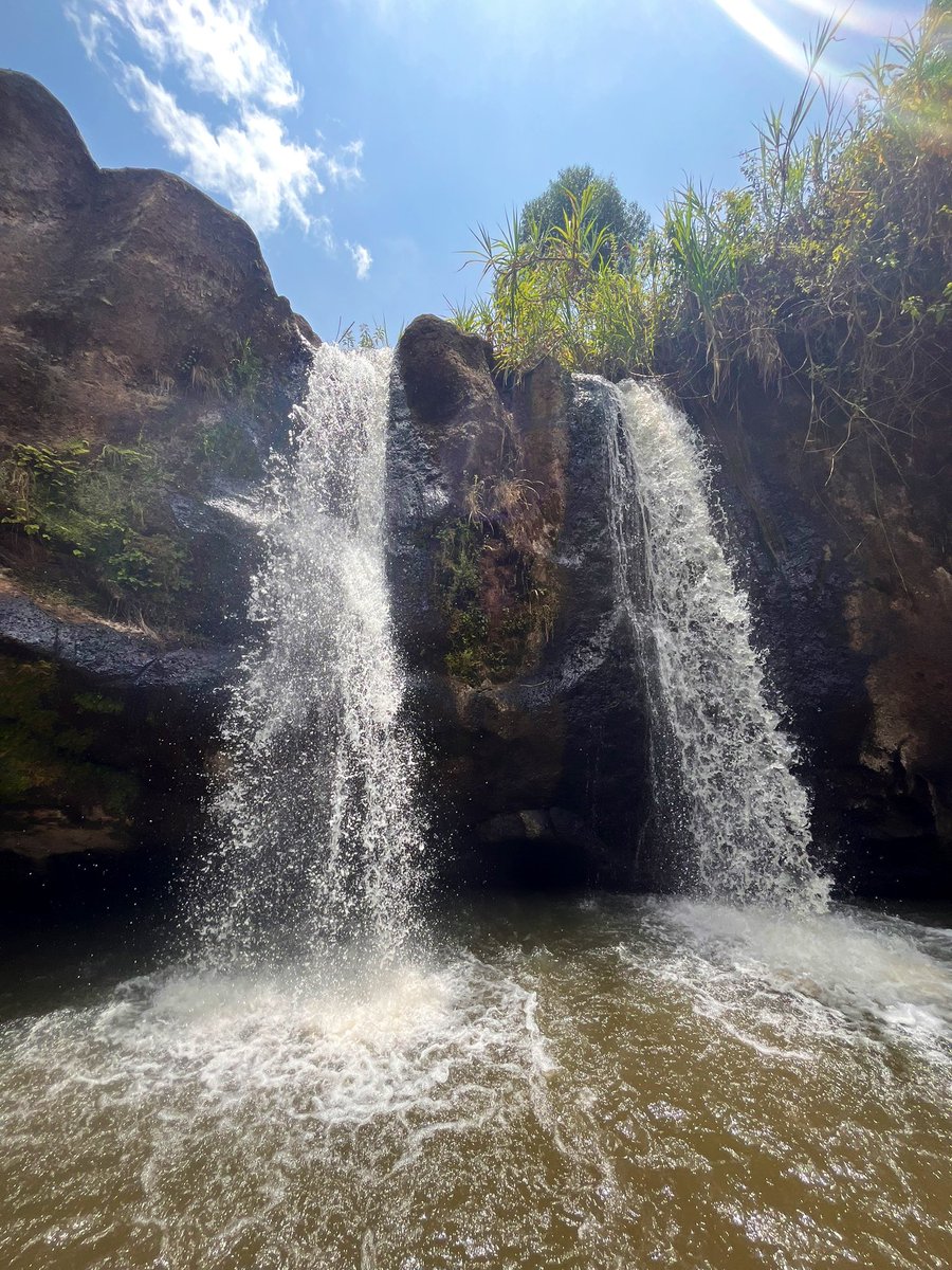 themkare's tweet photo. Because this one deserves two tweets 😍
This Gatamaiyu Falls trail in Kagwe is simply breathtaking 💚
1.5 hrs from Nairobi.
It’s a 8 Kms moderate hike with sightings of 4 waterfalls. You can swim at 3 of them. Favorite for a swim was the twin one. Has more space🥰 https://t.co/ORO3u6FhsV